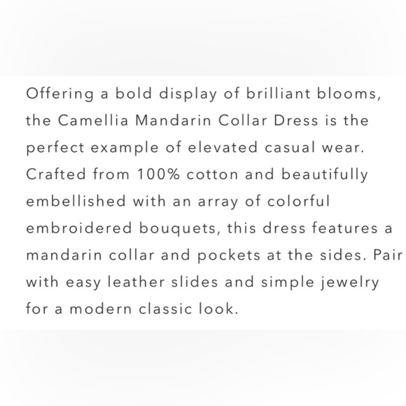 Johnny Was 100% cotton Mandarin Collar Midi Dress NEW - Picture 10 of 10